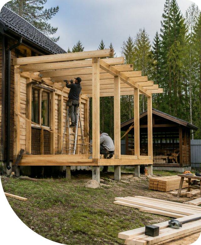 Строительство пристроек и построек на участке в Екатеринбурге